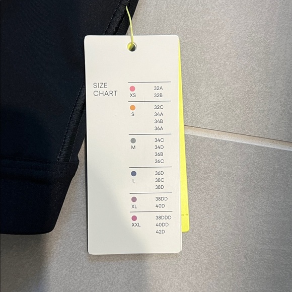 Black All in Motion front zipper racerback sports bra 38D high support adjust - Picture 7 of 17